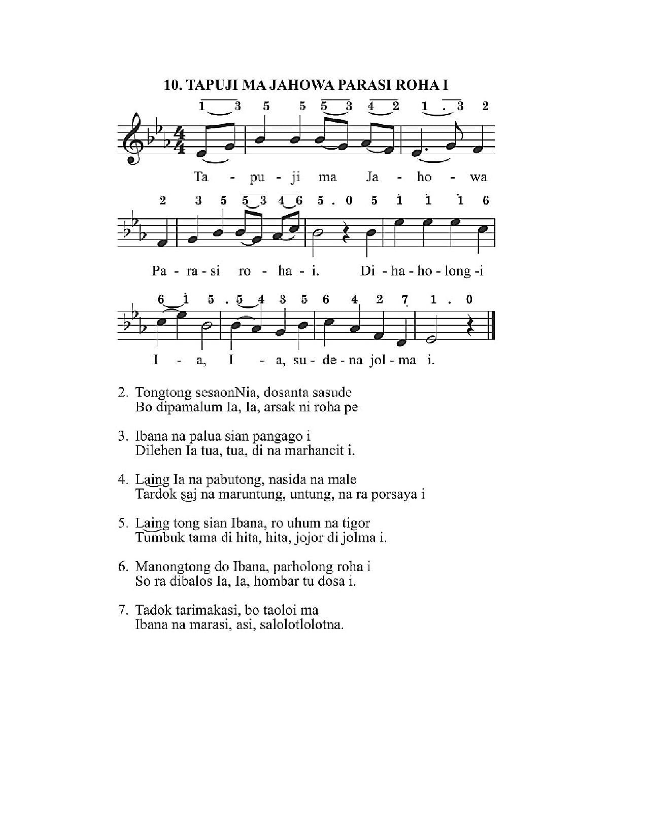 BEAM No 10 - TAPUJI MA JAHOWA PARASI ROHA I