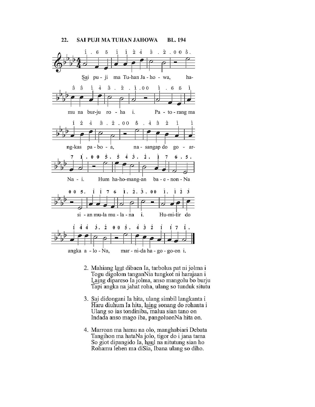 BEAM NO 22 SAI PUJI MA TUHAN JAHOWA