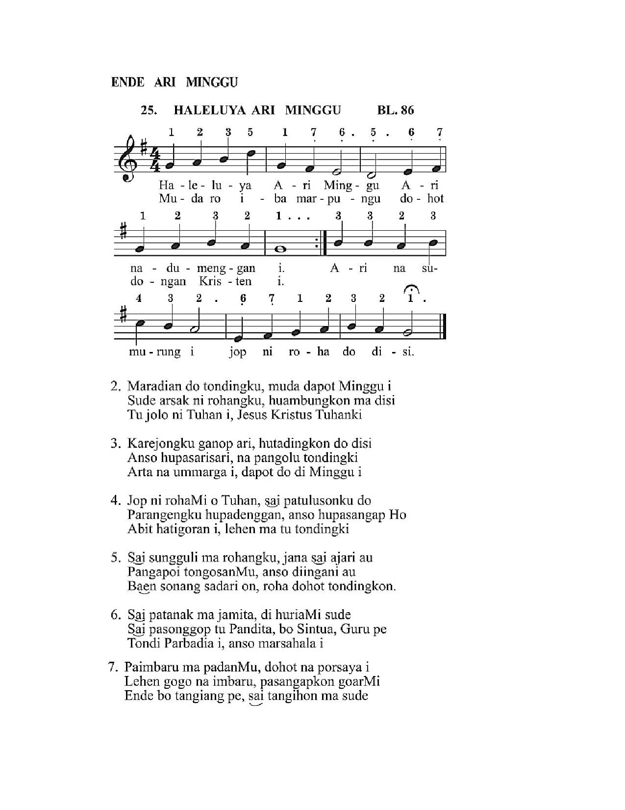 BEAM NO 25 HALELUYA ARI MINGGU