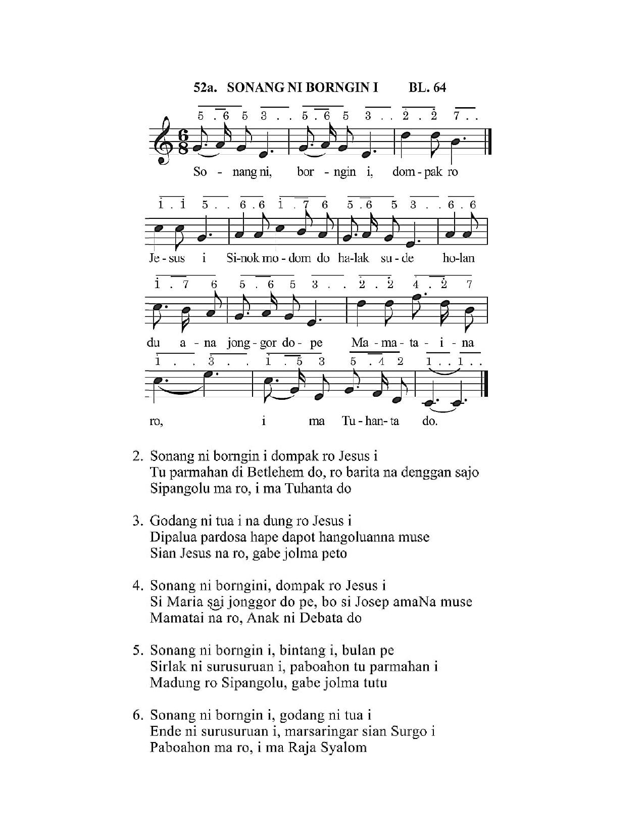 BEAM 52A SONANG NI BORNGIN I