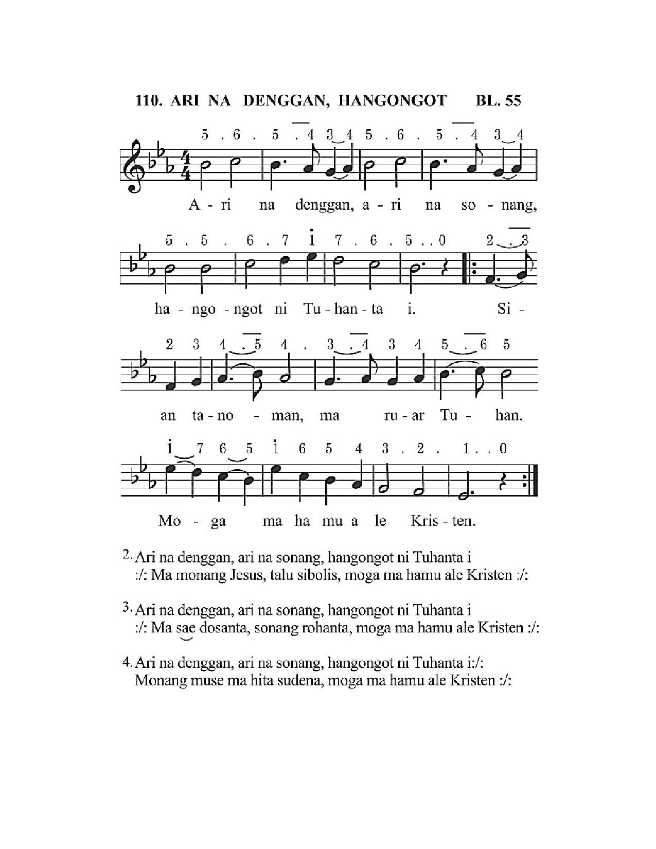 BEAM 110 ARI NA DENGGAN, HANGONGOT