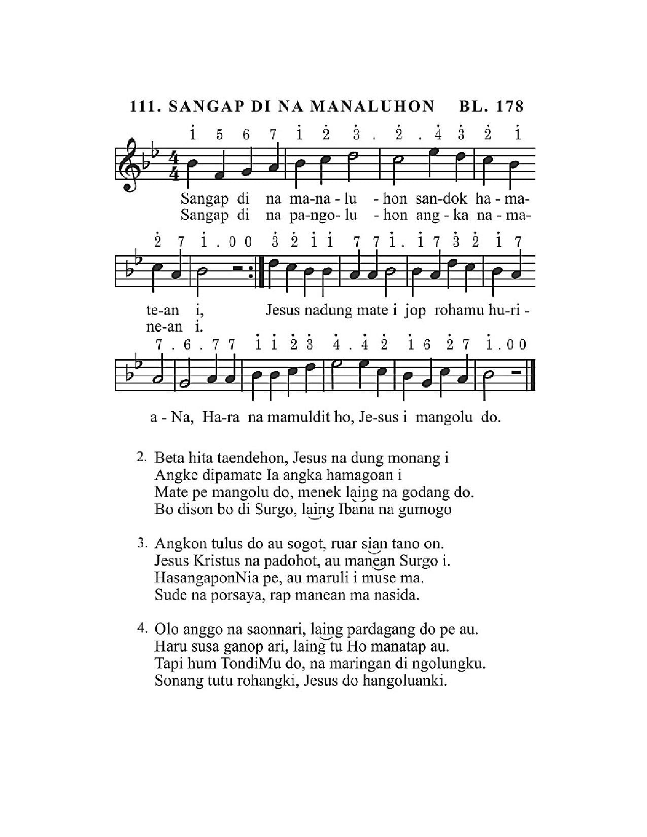 BEAM 111 SANGAP DI NA MANALUHON