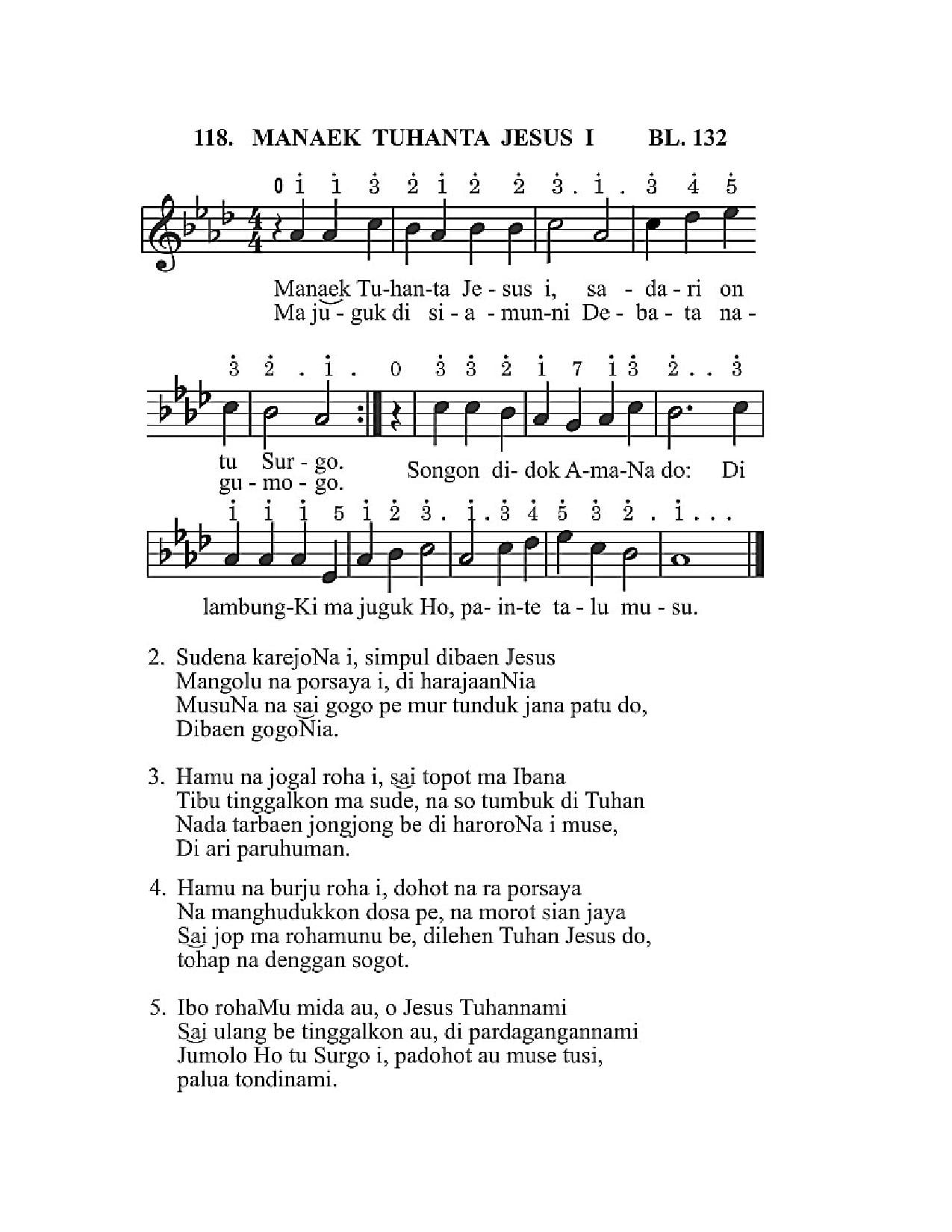 BEAM 118 MANAEK TUHANTA JESUS I