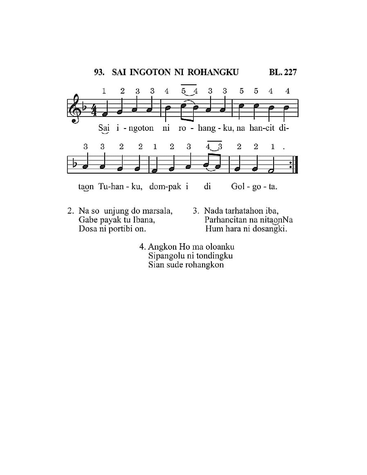 BEAM 93 SAI INGOTON NI ROHANGKU